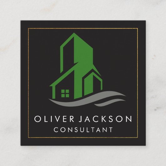 Gebouwpictogram Vierkante Visitekaartje (Voorkant)