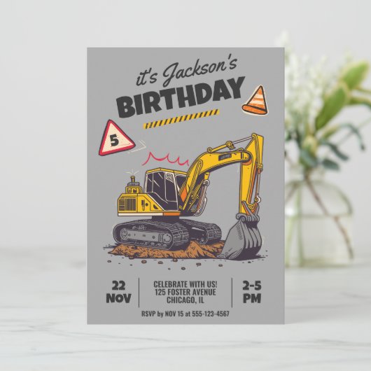 Gebouwthema Kinderverjaardagsfeestje Kaart (Staand voorkant)