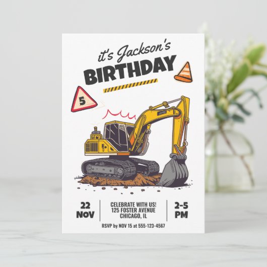 Gebouwthema Kinderverjaardagsfeestje Kaart (Staand voorkant)