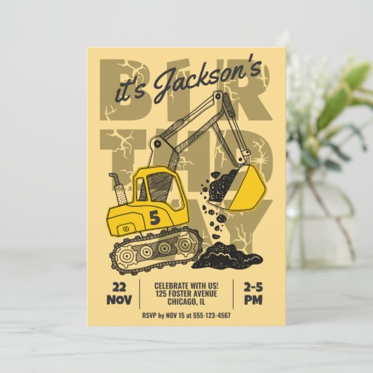 Gebouwthema Kinderverjaardagsfeestje Kaart (Staand voorkant)