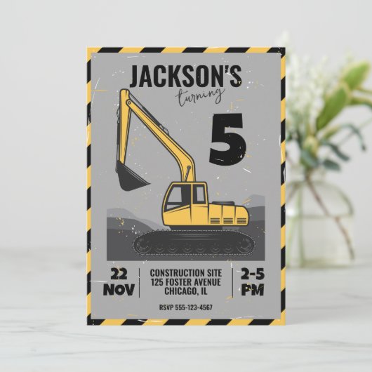 Gebouwthema Kinderverjaardagsfeestje Kaart (Staand voorkant)