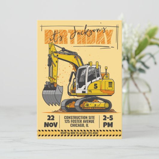 Gebouwthema Kinderverjaardagsfeestje Kaart (Staand voorkant)