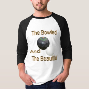 Gebowld mooi grasbowlen ontwerp, t-shirt