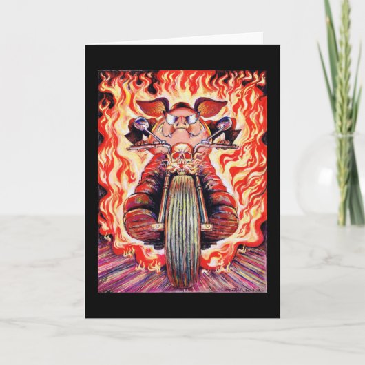 gebraden Wenskaart van varkens Kaart (Voorkant)