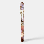 Gebrand Glas Bloemen iPhone Hoesje Pastel Goud Lux (Achterkant / Links)