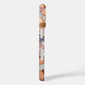 Gebrand Glas Bloemen iPhone Hoesje Pastel Goud Lux (Achterkant / Rechts)