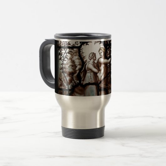 gebrand glas château de chantilly reisbeker (Voorkant links)
