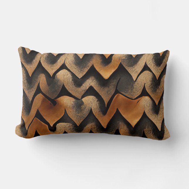 gebrand leer kussen (Voorkant)