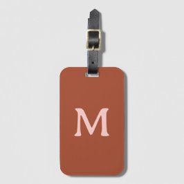 Gebrand Sinaasappel Custom Monogram Bagagelabel