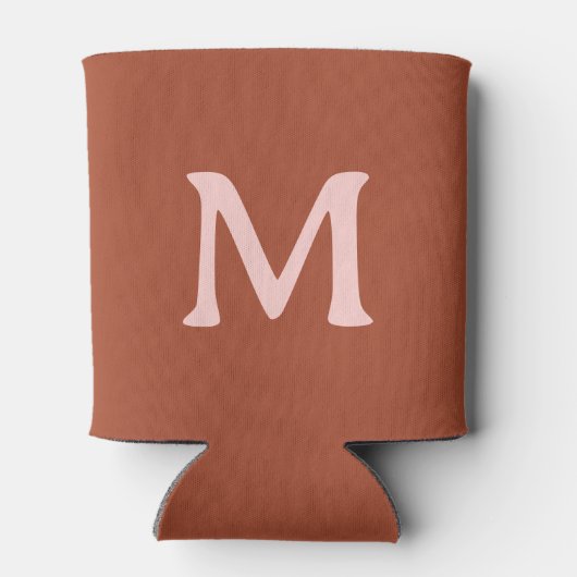 Gebrand Sinaasappel Custom Monogram Blikjeskoeler (Achterkant)