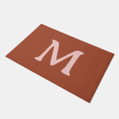 Gebrand Sinaasappel Custom Monogram Deurmat (Schuin)