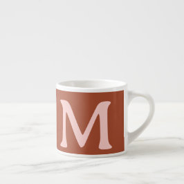 Gebrand Sinaasappel Custom Monogram Espresso Kop