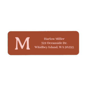 Gebrand Sinaasappel Custom Monogram Etiket