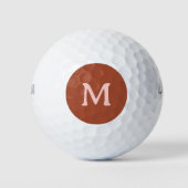 Gebrand Sinaasappel Custom Monogram Golfballen (Voorkant)