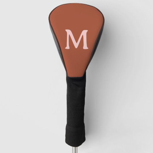 Gebrand Sinaasappel Custom Monogram Golfheadcover (Voorkant)