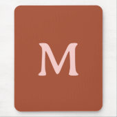 Gebrand Sinaasappel Custom Monogram Muismat (Voorkant)