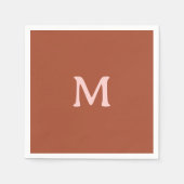 Gebrand Sinaasappel Custom Monogram Servet (Voorkant)