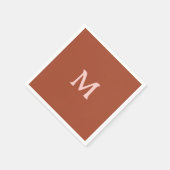 Gebrand Sinaasappel Custom Monogram Servet (Hoek)