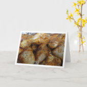 Gebrande barbecuekip kaart (Gele Bloem)