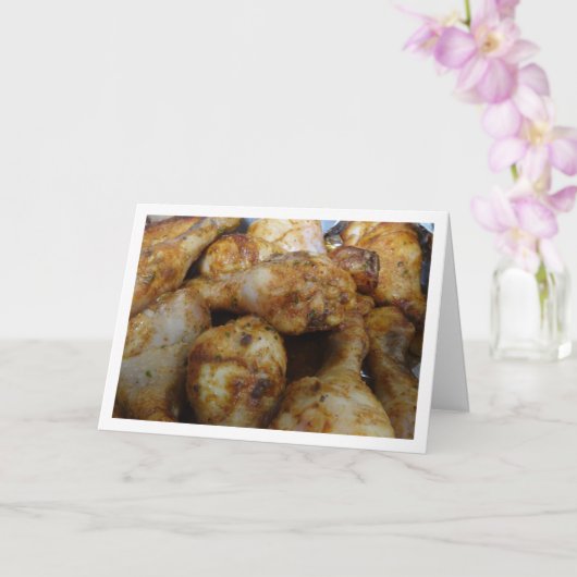 Gebrande barbecuekip kaart (Orchidee)