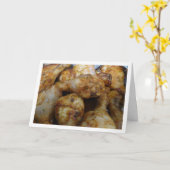 Gebrande barbecuekip kaart (Gele Bloem)