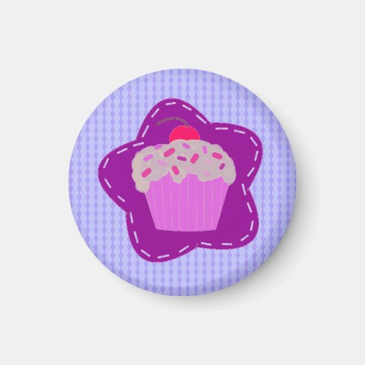 Gebrande Cupcake Magneet (Voorkant)