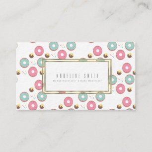 Gebrande Donuts Bakker Donut Cake Decorateur Visitekaartje