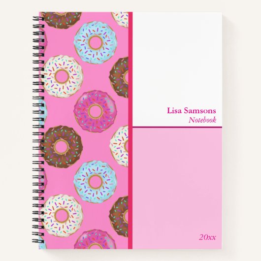 Gebrande Doughnuts Aangepaste Notitieboek (Voorkant)