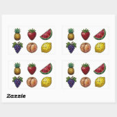 Gebrande Fruitmix Rechthoekige Sticker (Vel)