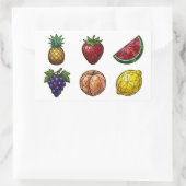 Gebrande Fruitmix Rechthoekige Sticker (Tas)