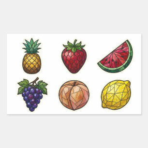 Gebrande Fruitmix Rechthoekige Sticker