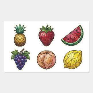 Gebrande Fruitmix Rechthoekige Sticker