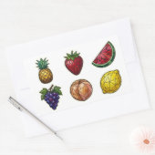 Gebrande Fruitmix Rechthoekige Sticker (Envelop)