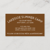 Gebrande gemeenteraadslid van Marshmallow Camping  Visitekaartje (Achterkant)