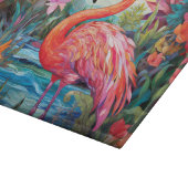 Gebrande Glas Flamingo Snijplank (Hoek)
