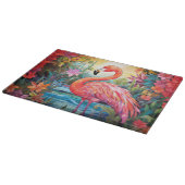 Gebrande Glas Flamingo Snijplank (Hoek)
