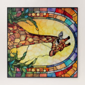 Gebrande Glas Giraffe Legpuzzel (Horizontaal)
