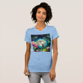 Gebrande Glas Kleine Fee Met Libel T-shirt (Voorkant volledig)