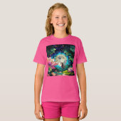 Gebrande Glas Kleine Fee Met Libel T-shirt (Voorkant volledig)