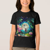 Gebrande Glas Kleine Fee Met Libel Tri-Blend Shirt (Voorkant)