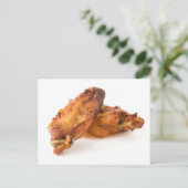 Gebrande kippenvleugels briefkaart (Staand voorkant)
