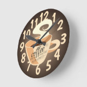 gebrande koffie (bruin) ronde klok (Hoek)