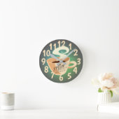 gebrande koffie (groen) ronde klok (Huis)