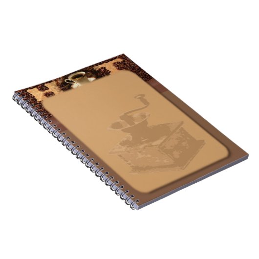 gebrande koffie-laptop notitieboek (Rechterzijde)