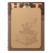 gebrande koffie-laptop notitieboek (Voorkant)