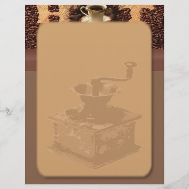 gebrande koffie met letterhead (Voorkant)