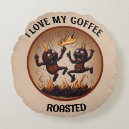 Gebrande koffie rond kussen