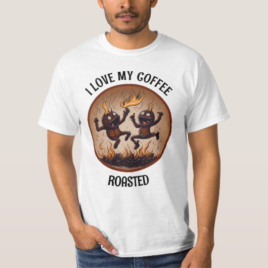 Gebrande koffie t-shirt (Voorkant)