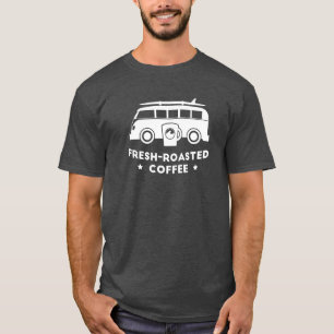 gebrande koffie, vers t-shirt