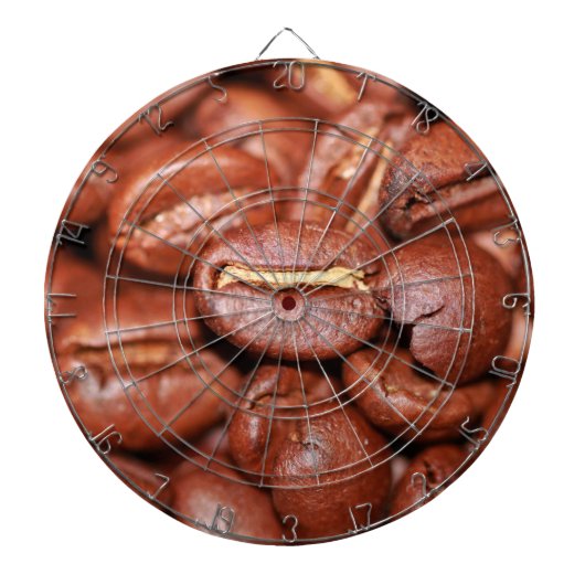 gebrande koffiebonen dartbord (Voorkant)